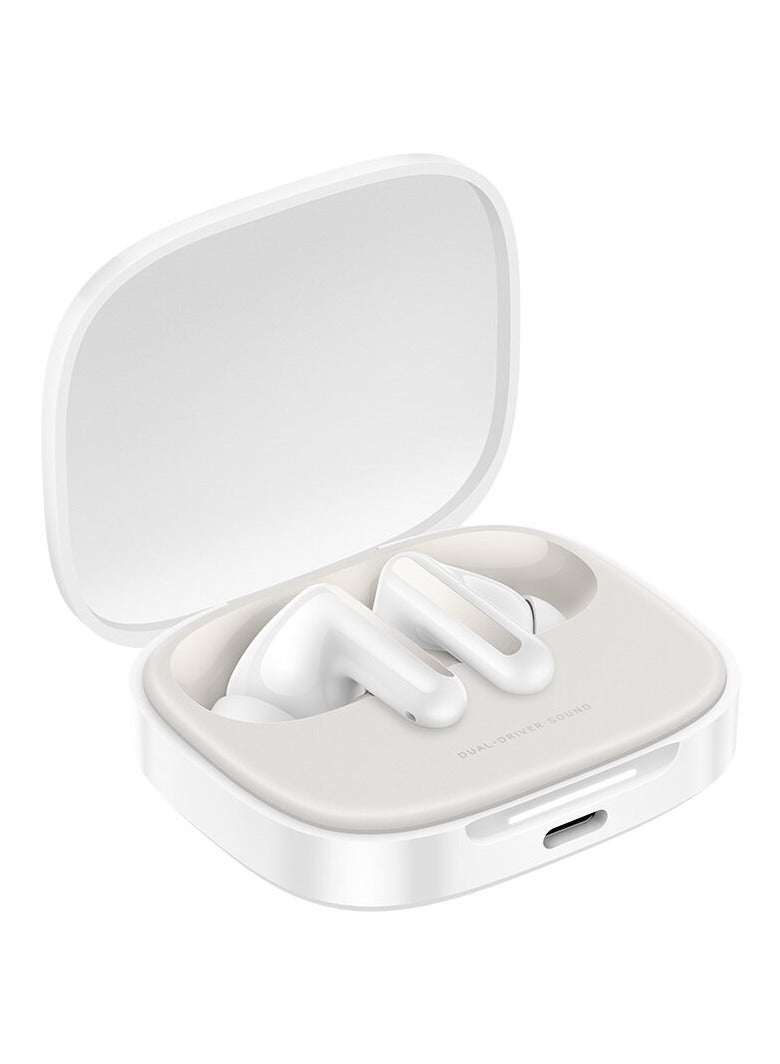 Xiaomi Redmi Buds 6 | Dual-driver Hi-Fi sound | Up to 49dB and 2kHz ANC | 2 MIC AI noise reduction | Up to 42h battery life with case | IP54 Cloud White - Image 4