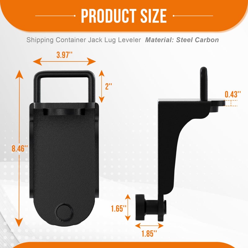 DEEAGLE Shipping Container Jack Lug with U-Shaped Handle, Storage Leveler Booster, Lifter, Accessories Attachment (Pack of 1) - Image 5