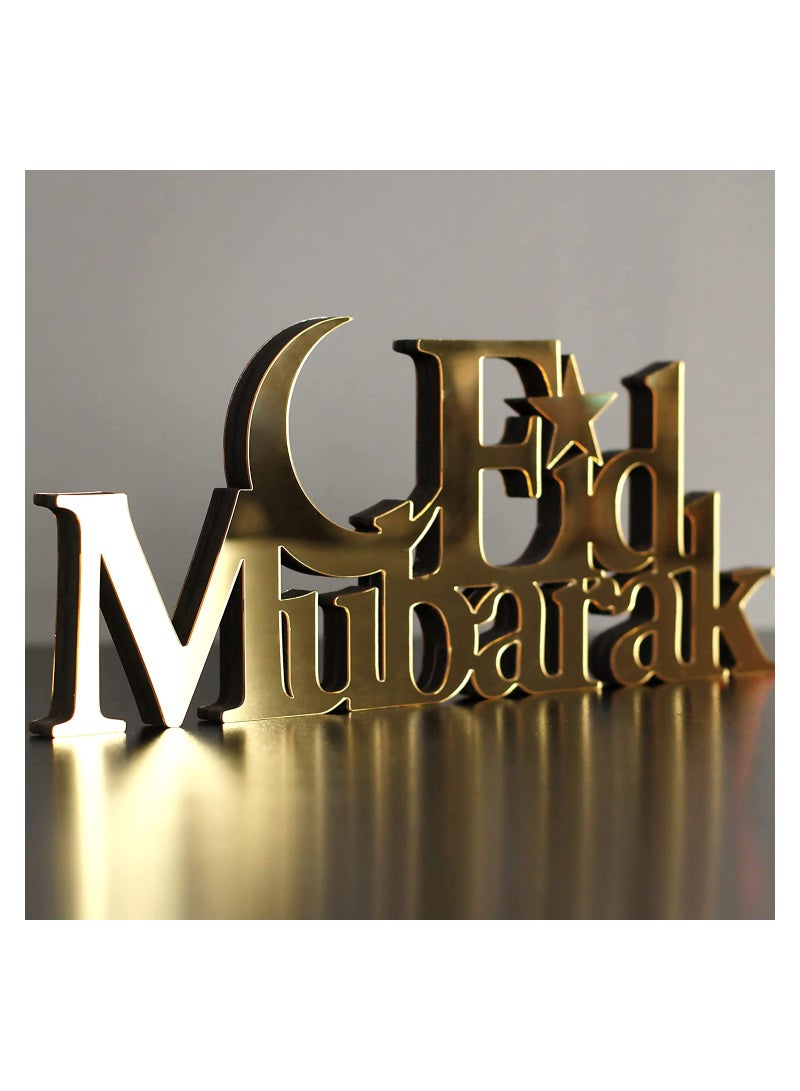 Eworld Wooden Acrylic Islamic Tabletop Eid Kareem Decoration for Gift and Home Decor  - Image 3