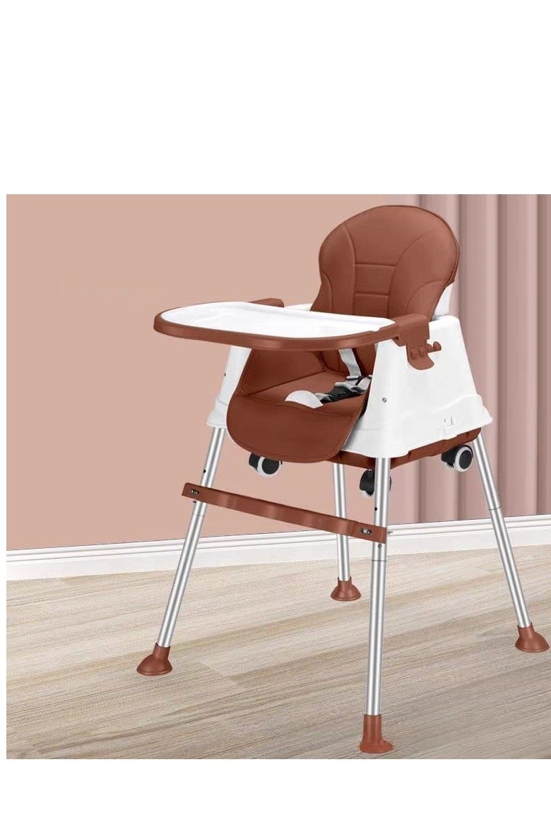 BAIG Baby High Chair 3-in-1 Foldable Portable - Adjustable Height Infant Toddler Dining Chair with Removable Tray - Image 1