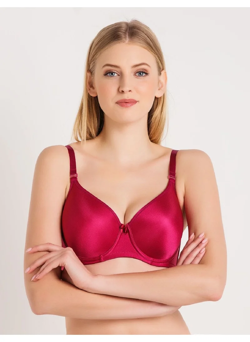 Magic Form 5738 Plain Fabric Thin Sponge Plus Size Contouring Bra Cherry