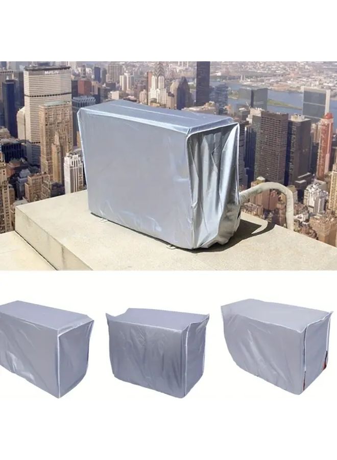 Aluminum Foil AC Cover 86x35x60 Waterproof Reflective Dust Protection Lightweight - Image 1
