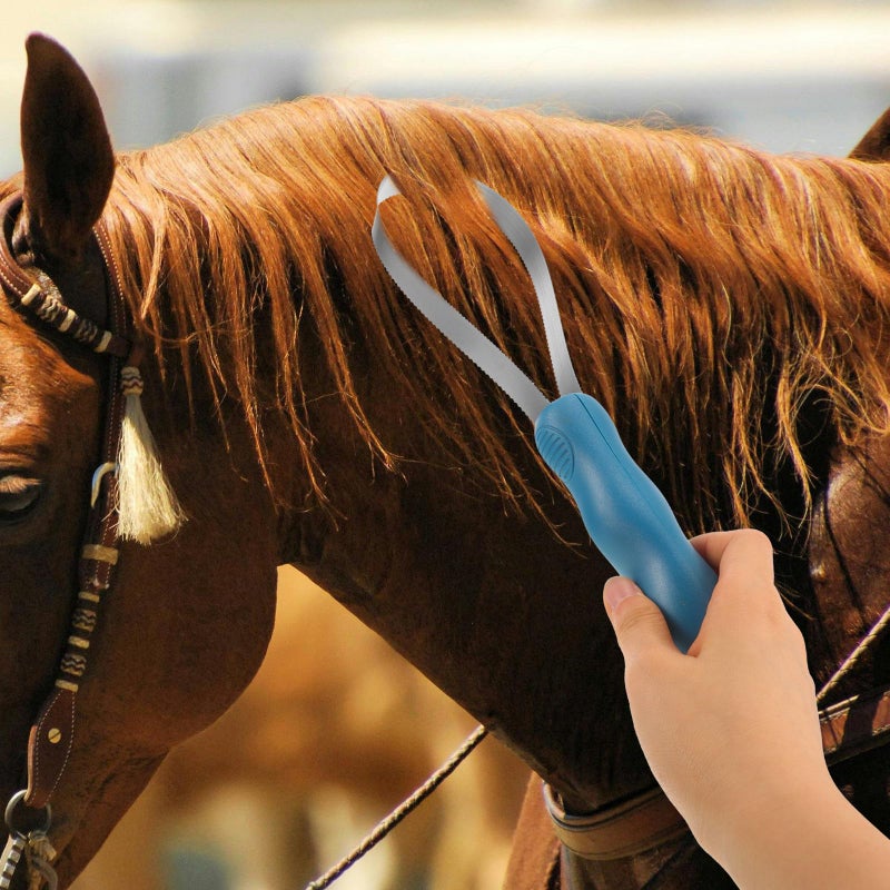 Stainless Steel Serrated Horse Grooming Brush for Shedding and Itch Relief - Image 5