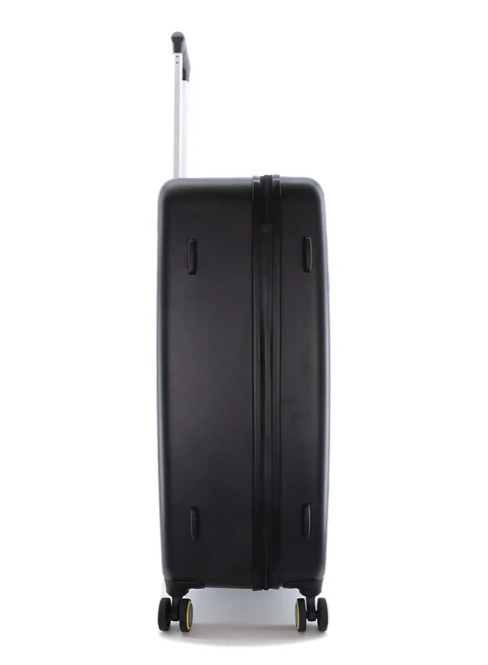NATIONAL GEOGRAPHIC National Geographic RPET Balance Hardshell Large Check-In Suitcase, Durable Lightweight  TSA Combination Lock Travel Luggage, 4 Quite Spinner Wheel Trolley Bag (24 Inch) Black.