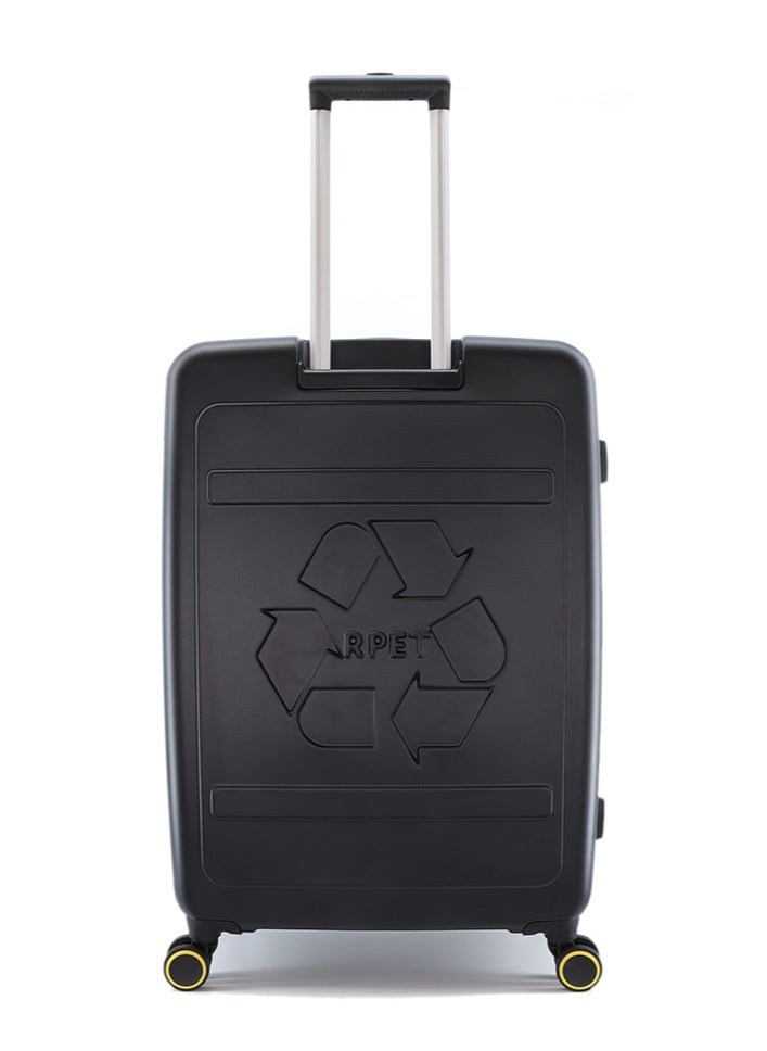 NATIONAL GEOGRAPHIC National Geographic RPET Balance Hardshell Large Check-In Suitcase, Durable Lightweight  TSA Combination Lock Travel Luggage, 4 Quite Spinner Wheel Trolley Bag (24 Inch) Black.  - Image 3