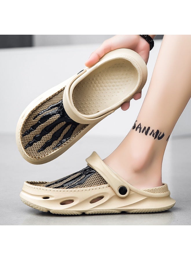 NIBEMINENT Men Sandals Summer Shoes Male  Mesh Slippers Slip-On  Soft Bottom Breathable Non-Slip Shoes  - Image 2
