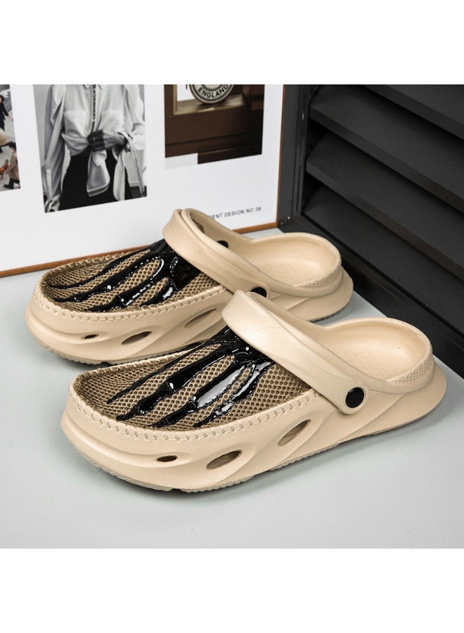 NIBEMINENT Men Sandals Summer Shoes Male  Mesh Slippers Slip-On  Soft Bottom Breathable Non-Slip Shoes  - Image 3