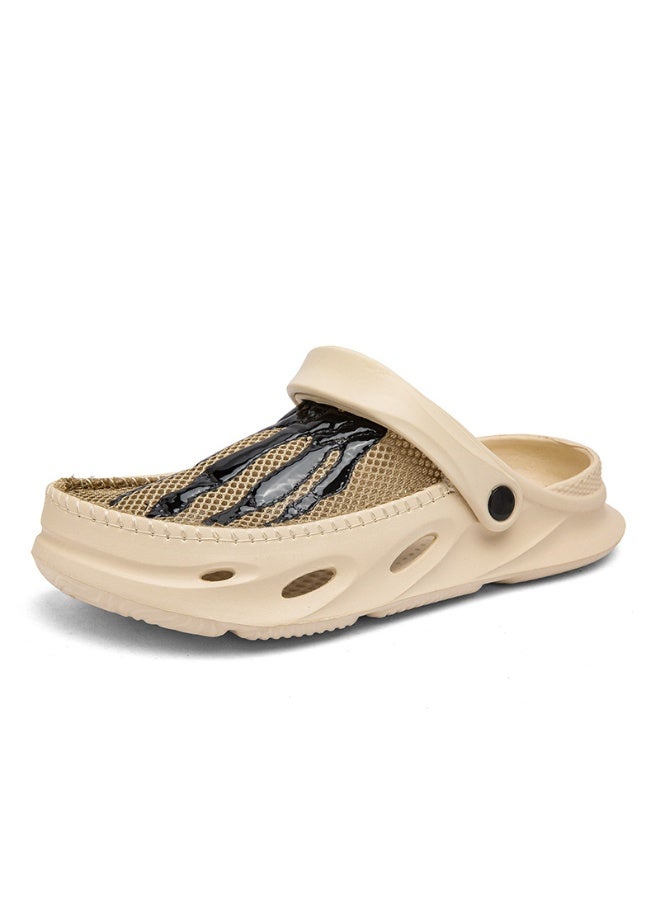 NIBEMINENT Men Sandals Summer Shoes Male  Mesh Slippers Slip-On  Soft Bottom Breathable Non-Slip Shoes  - Image 1
