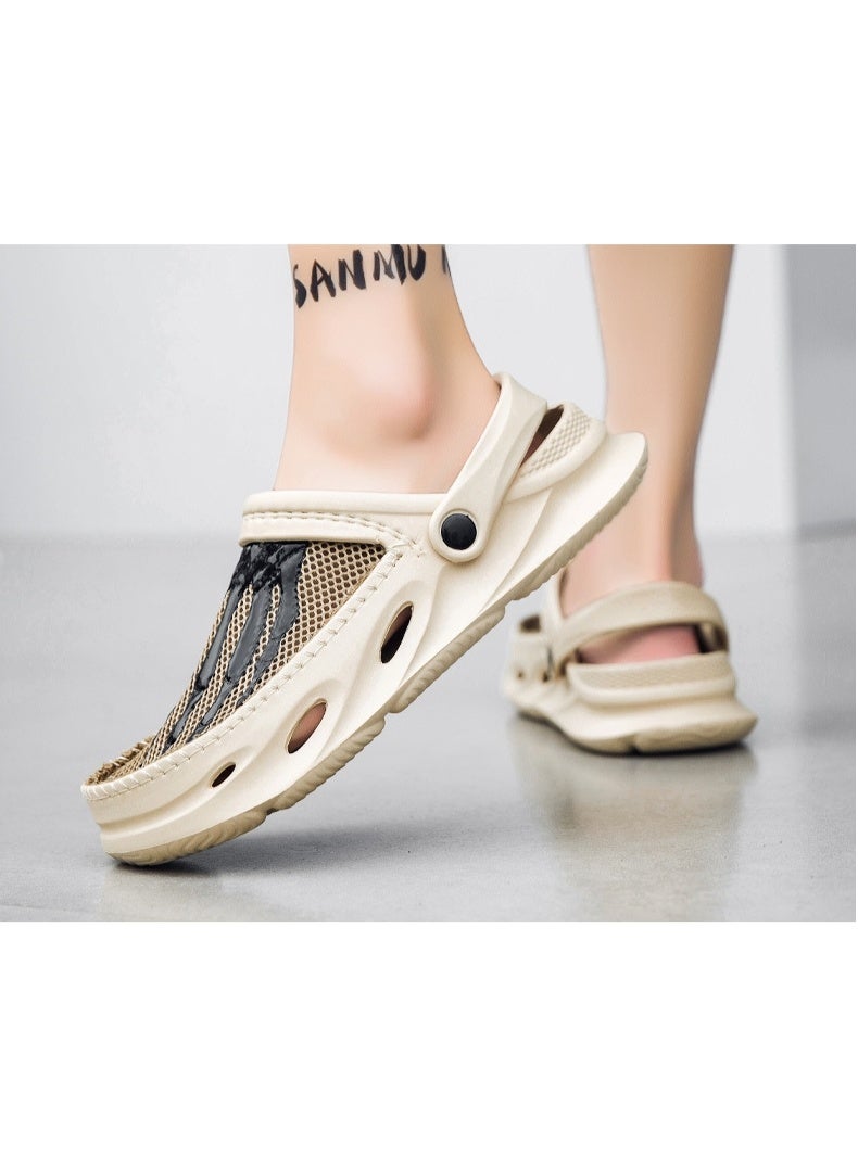NIBEMINENT Men Sandals Summer Shoes Male  Mesh Slippers Slip-On  Soft Bottom Breathable Non-Slip Shoes  - Image 4