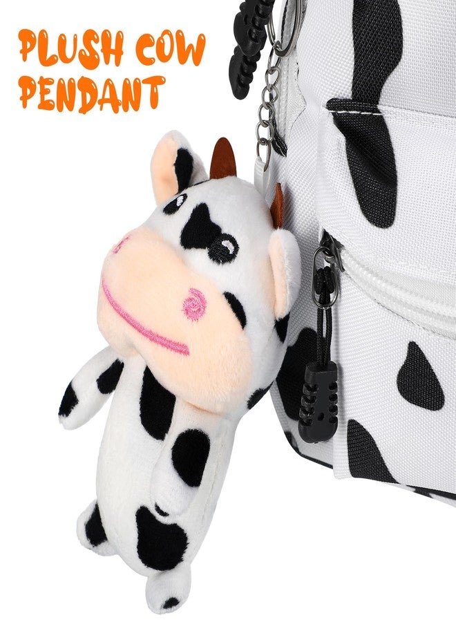 TENDYCOCO Cow Backpack with Plush Cow Pendant Canvas Print Backpack Stuff for Women Mini for Women Girls - Image 5