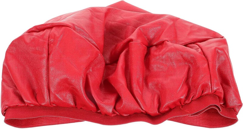Pu Leather Waterproof Round Stool Cover, Elastic Thickened Seat Cushion Protector for Bar, Office, Salon Stools 11-14 Inch, Red - Image 1