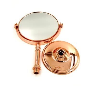 SOHAM SHREE Tabletop Double Side Shaving Makeup Vanity Mirror 360 Degree 5X Magnification Beauty Make up Cosmetic Stand for Shaving & Makeup Vanity Bedroom Bathroom Desk (Round)(Rosegold) - Image 5