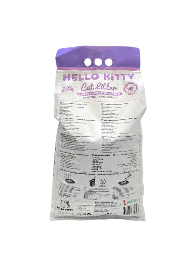 هالو كيتي بت فان هالو كيتي رمل قطط  10 لتر برائحة اللافندر - Image 4