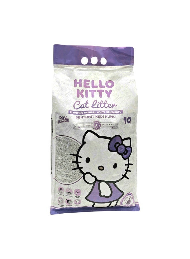 هالو كيتي بت فان هالو كيتي رمل قطط  10 لتر برائحة اللافندر - Image 2
