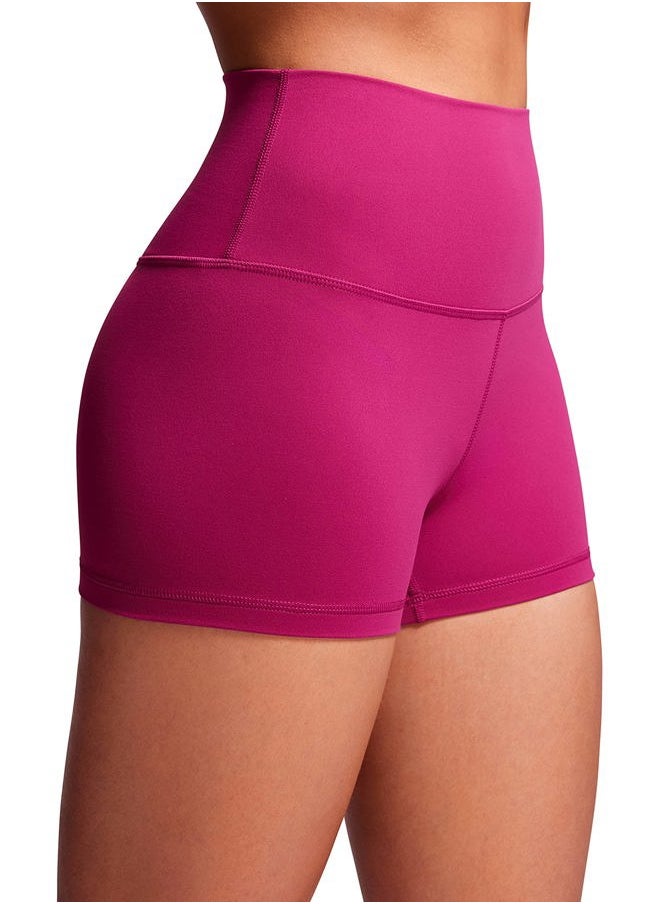 CRZ YOGA - Womens Butterluxe Biker Shorts 2.5 Inches - High Waisted Yoga Workout Running Volleyball Spandex Booty Magenta Purple Small - Image 1