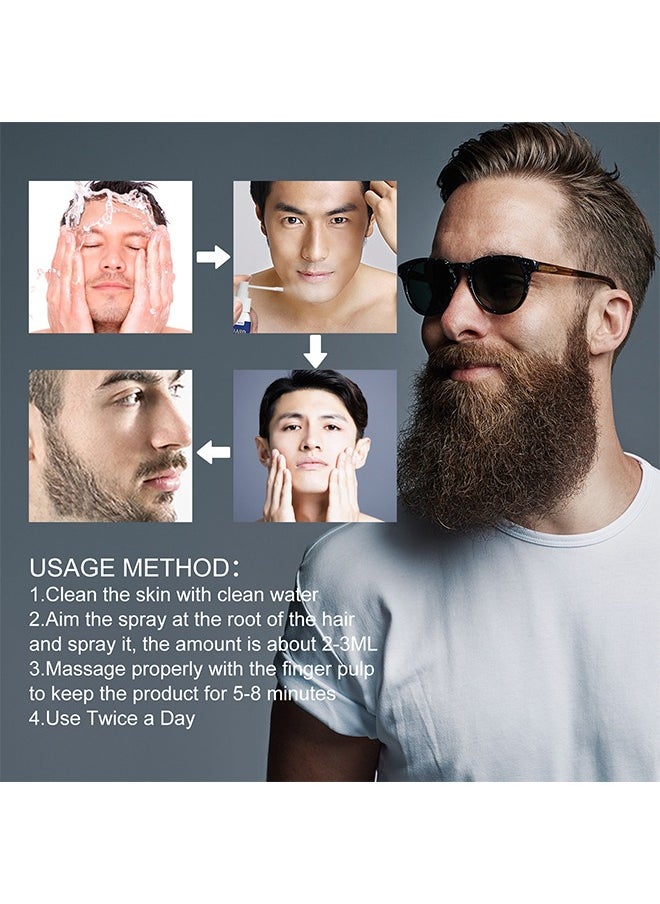 East Moon - Beard Growth Fluid - For Beard More Full And Thick - Beard Growth Serum Of Plant Extraction - Pure Natural Promote Beard And Hair Growth - Image 1