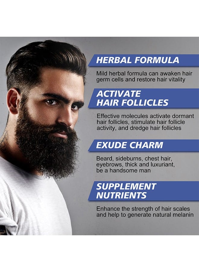 East Moon - Beard Growth Fluid - For Beard More Full And Thick - Beard Growth Serum Of Plant Extraction - Pure Natural Promote Beard And Hair Growth - Image 1