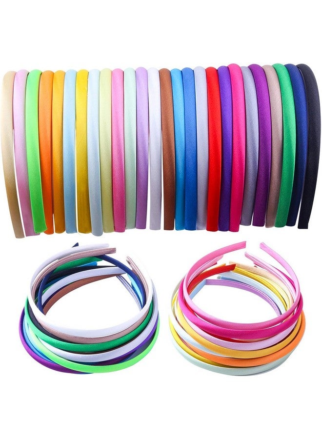 Candygirl HeadBands for Girls,DIY Satin Covered Girls Headbands,1cm Width Craft Headbands for Daily and Party(26pcs Per Pack Each Color 1pcs) - Image 1