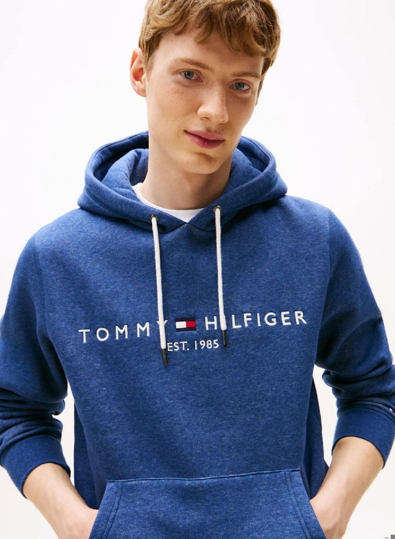TOMMY HILFIGER Logo Embroidery Flex Fleece Hoody - Image 1