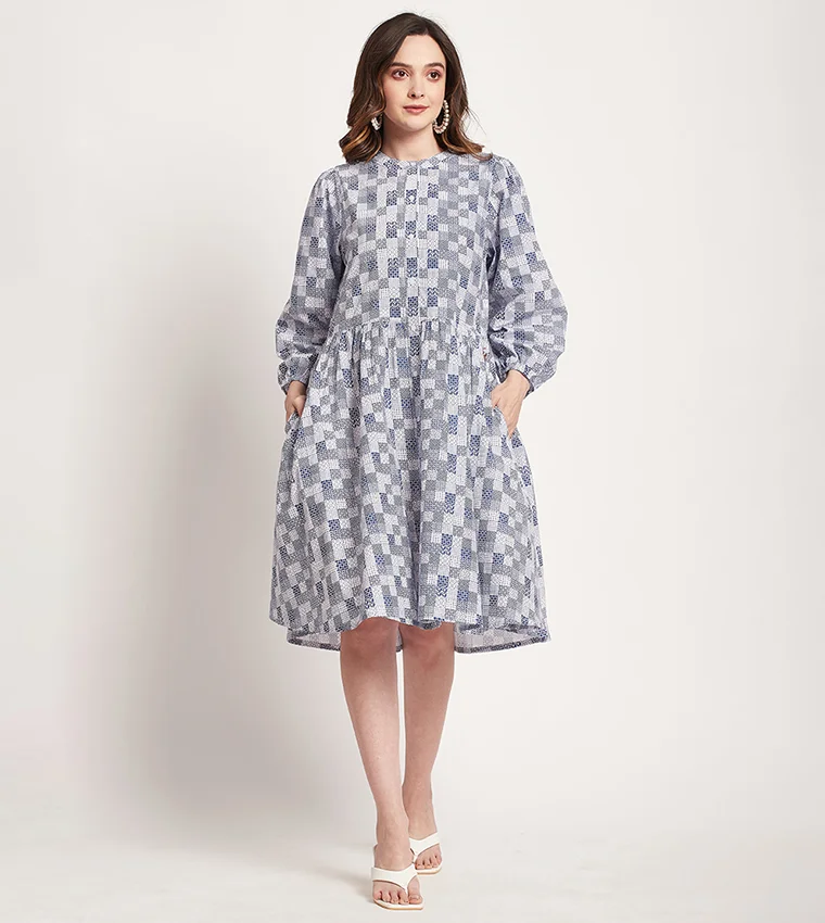 بيفرلي هيلز بولو كلوب Patterned 3/4 Sleeves Midi Dress