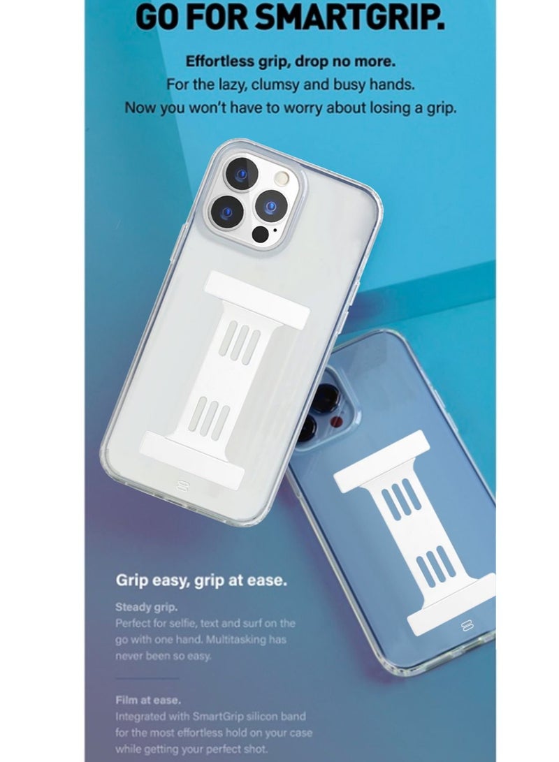 Wtech Hand Strap Phone Case Cover For Apple iPhone 14 Pro Max Clear/White - Image 2