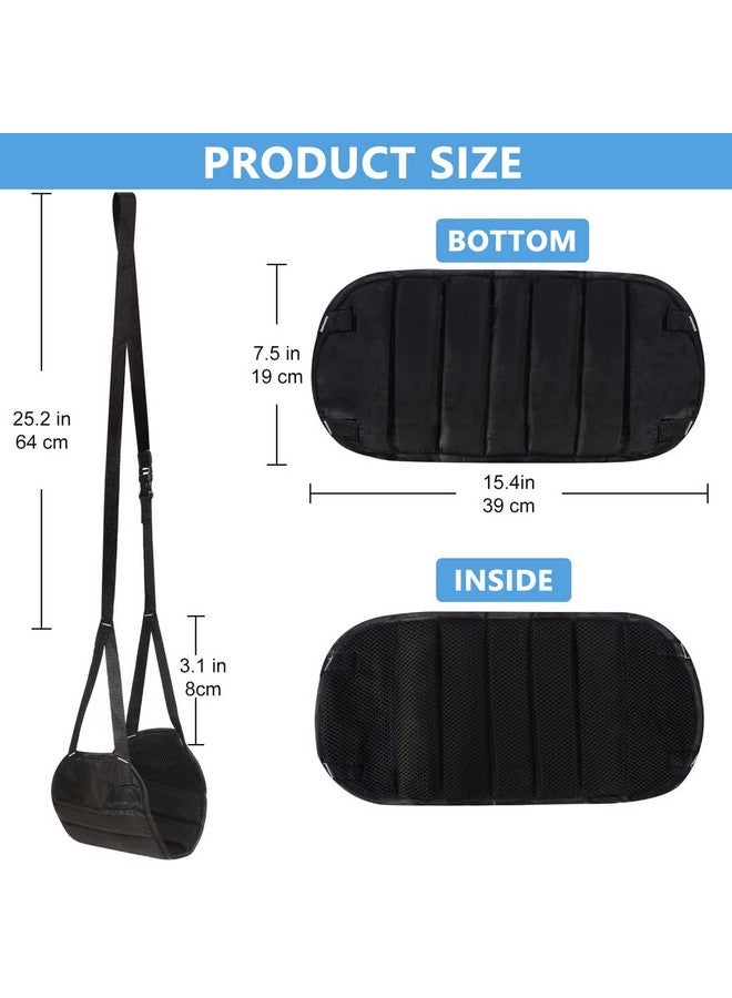 HASTHIP® Airplane Footrest Hanging Travel Foot Rest with Storage Bag, Airplane Travel Accessories, Foot Hammock Portable Plane Leg Rest, Provides Relaxation and Comfortable for Long Flight (Black) - Image 2