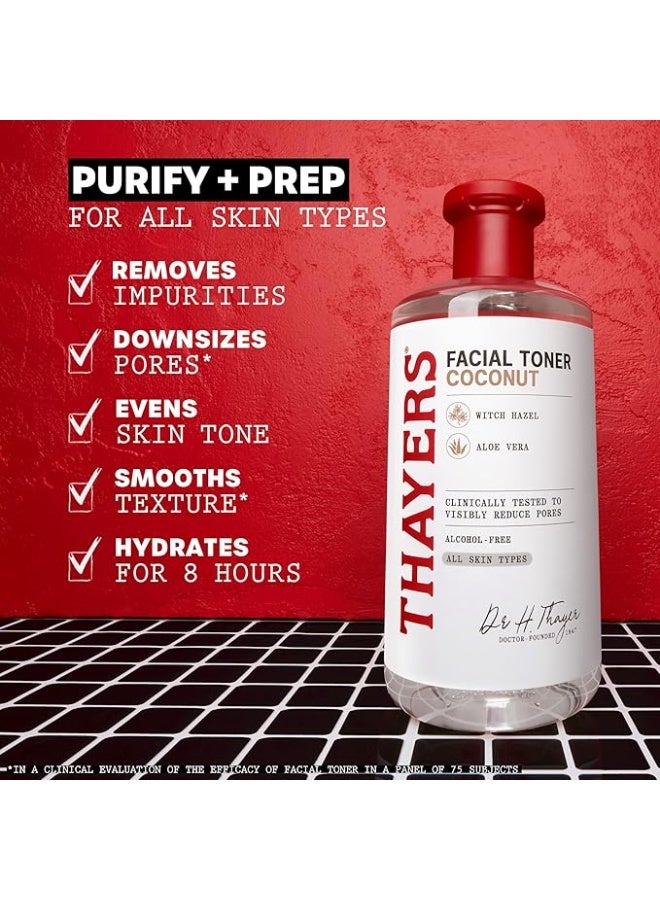 THAYERS Alcohol-Free Coconut Water Witch Hazel Facial Toner With Aloe Vera Formula, 12 Oz - Image 2