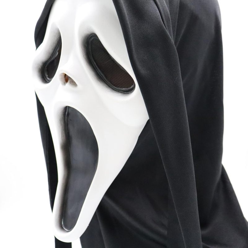 Scream Mask Full Head 48cm Height 18cm Width Lightweight 90g - Comfortable Fit Ghost Face Mask for Halloween Horror Cosplay, Costume Parties - Image 4