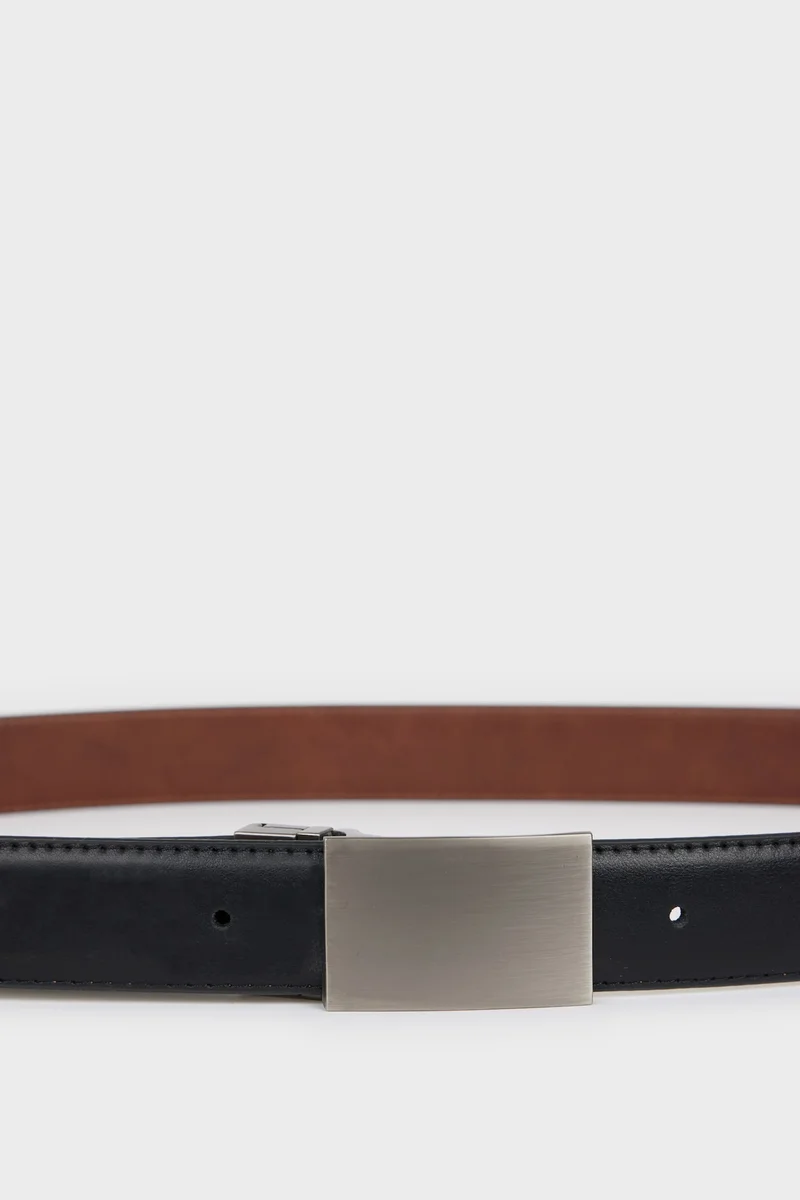 Defacto  Man Rectangle Clasp Faux Leather Belt for Men | Best Price UAE