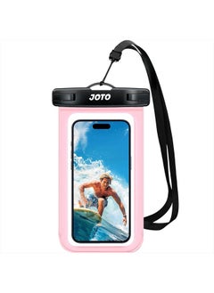 JOTO Universal Waterproof Phone Pouch Cellphone Dry Bag Case Cruise Beach Essentials for iPhone 15 14 13 12 11 Pro Max 8 7, Galaxy S23 S22 S21, Pixel up to 7" -Clearpink  - Image 1