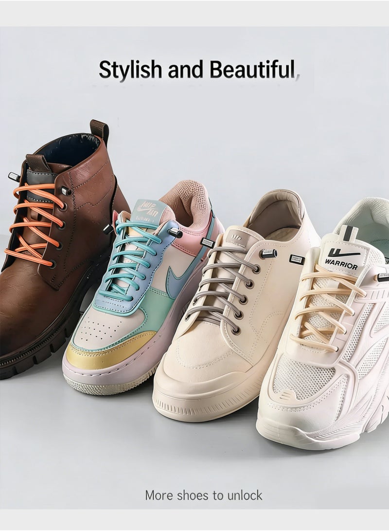 بينكو 6 أزواج بدون ربطة عنق أربطة أحذية بدون ربطة عنق أربطة أحذية مرنة مع وصلة قفل أربطة الحذاء ، بدون ربطة عنق أربطة أحذية - Image 3