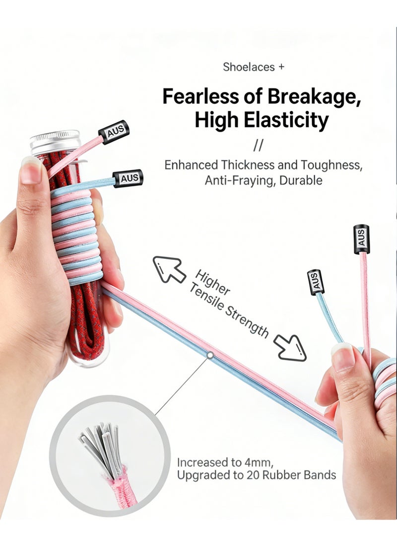 بينكو 6 أزواج بدون ربطة عنق أربطة أحذية بدون ربطة عنق أربطة أحذية مرنة مع وصلة قفل أربطة الحذاء ، بدون ربطة عنق أربطة أحذية - Image 4