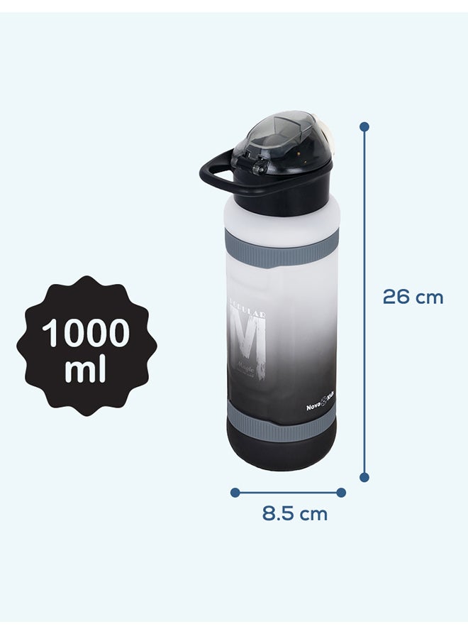 Nova kids Water Bottle With Straw 1000 ML - Black - Image 5