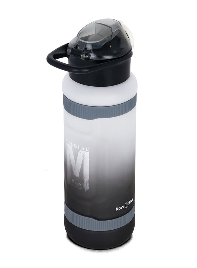 Nova kids Water Bottle With Straw 1000 ML - Black - Image 2