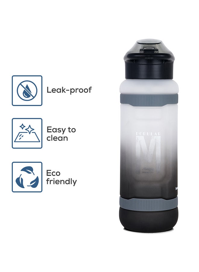 Nova kids Water Bottle With Straw 1000 ML - Black - Image 4