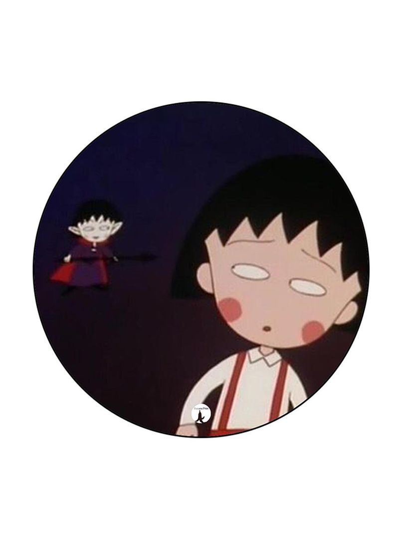 RKN Anime Chibi Maruko Chan Printed Mouse Pad Round  Multicolour