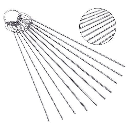 FineGood Carburetors Carbon Dirt Jet Remove Cleaner, 13 Cleaning Wires Set + 10 Cleaning Needles + 5 Nylon Brushes Tool Kit for Motorcycle ATV Moped Welder Carb - Image 2