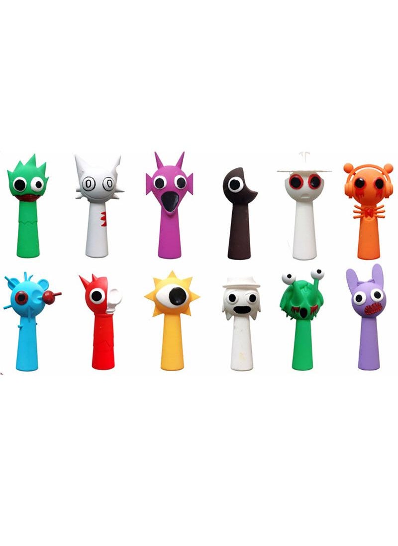 Y&D 12 Pcs Sprunki  Figure Toys The Sprunki  Action Figure Toys For Fans Boys And Girls Best Gifts Sprunki Series Figures Model Birthday Cake Toppers 