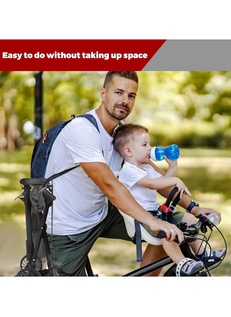 Children's pocket car,Stroller, Umbrella Stroller, Compact Stroller for Airplanes, Lightweight Stroller with Seat Belt, Coastal Stroller for Children 1-6 Years, One Hand Foldabl
