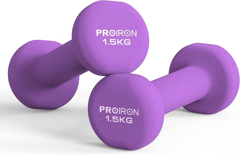 PROIRON مجموعة دمبلز برو إيرون نيونبرين (1.5 كجم × 2) - Image 1