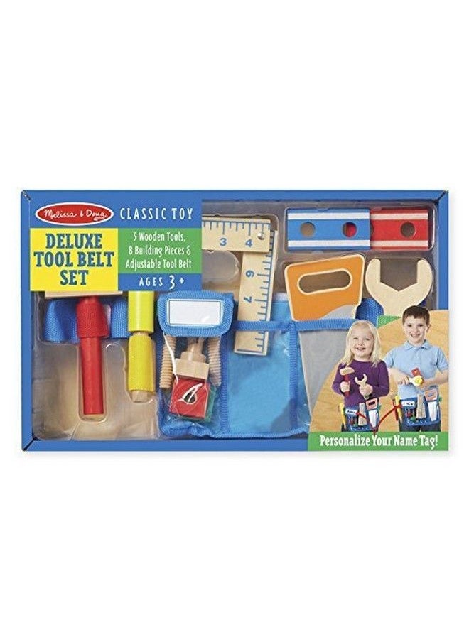 Melissa & Doug - Deluxe Tool Belt Wooden Play Set & 1 Scratch Art Minipad Bundle (05174) - Image 1