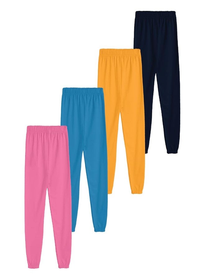 KYDA KIDS® 100% Pure Cotton Printed Regular fit Track Pants for Girls (Pack of 4) - Image 2