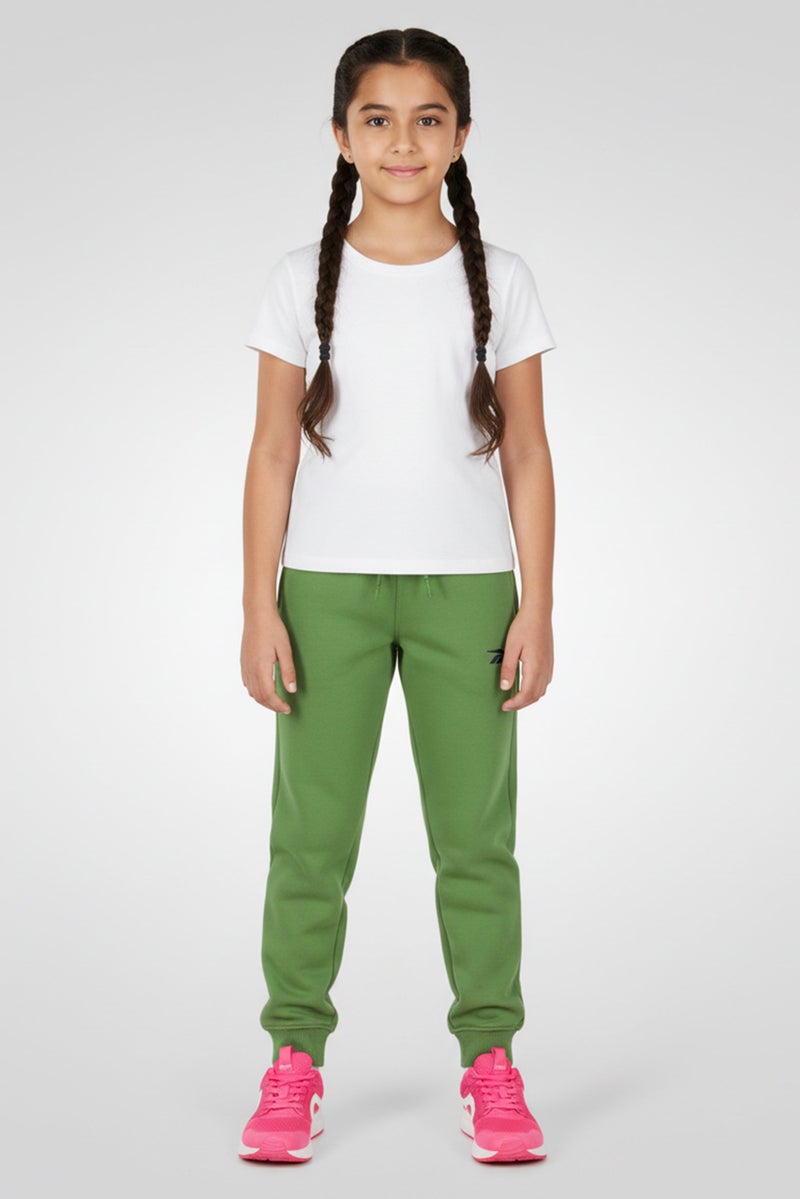 Reebok Kids Girl Sportswear Fit Outdoor Sweatpants, Green - Image 1