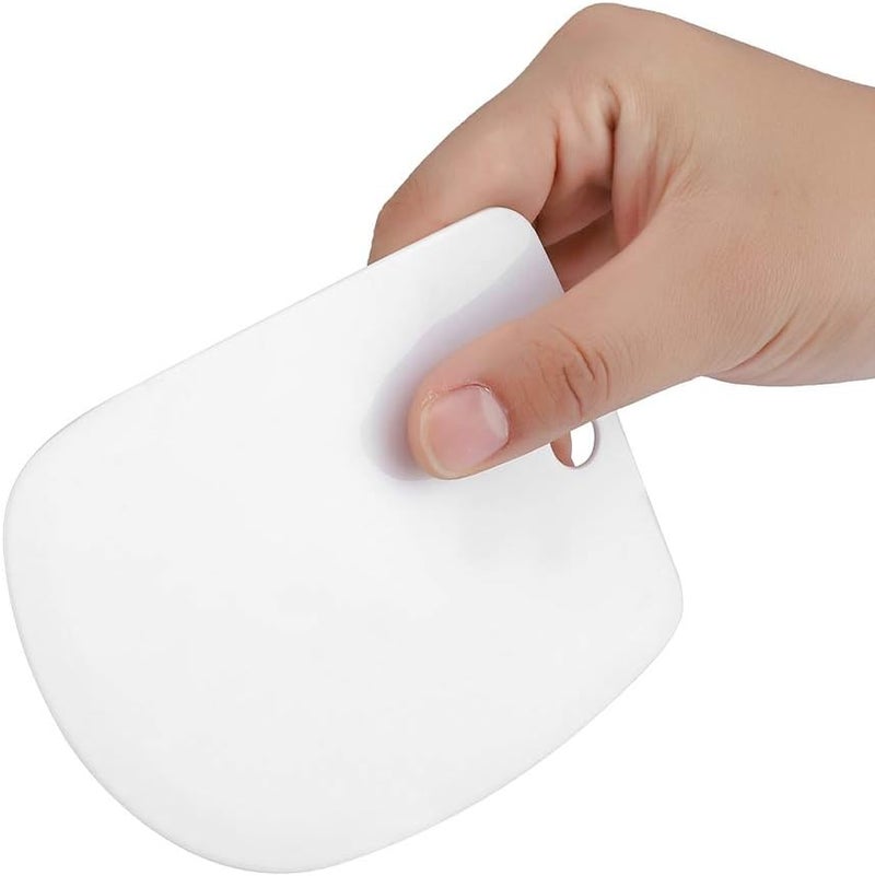 كلاراكو مجموعة مكونة من 3 قطع من مكشطة الكيك، وملعقة الكيك ومكشطة بلاستيكية، وأدوات تزيين الكيك ومكشطة الكيك وملمع التزيين بالكريمة وكعكة الموس والزبدة والكريمة ومعجنات DIY لتزيين حواف الكيك - Image 4