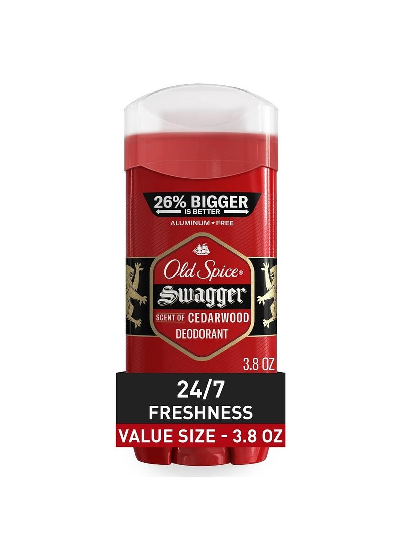Old Spice - Old Spice Aluminum Free Deodorant for Men Red Zone Collection, Swagger Invisible Solid, Lime & Cedarwood Scent, 3.8 Oz - Image 1