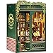 Fsolis Book Nook Kit Booknook 3D Wooden Puzzles for Adults DIY Bookshelf Diorama Miniature Kit Mini House Building Bookshop Model Bookish Gifts for Book Lovers Readers Book WormsOWL Bookstore - Image 3