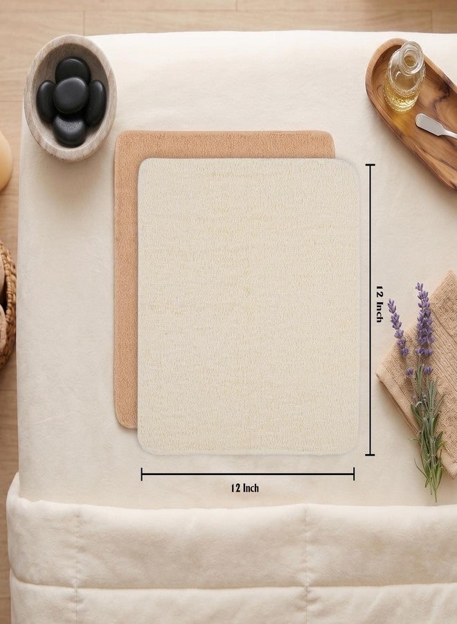 Textila Terry Washcloths 12x12 Inches Pack of 10 Beige & Cream, Highly Absorbent, Soft Feel and Multipurpose Cotton Wash Cloths for Everyday Use - Image 2