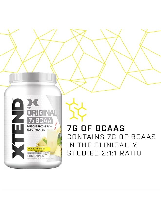 SCIVATION XTEND Original BCAA Powder Tropic Thunder Sugar Free Post Workout Muscle Recovery Drink with Amino Acids - 7g for Men And Women, 90 Servings - Image 4
