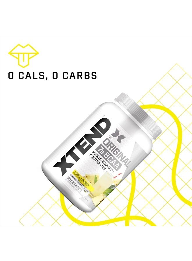 SCIVATION XTEND Original BCAA Powder Tropic Thunder Sugar Free Post Workout Muscle Recovery Drink with Amino Acids - 7g for Men And Women, 90 Servings - Image 5