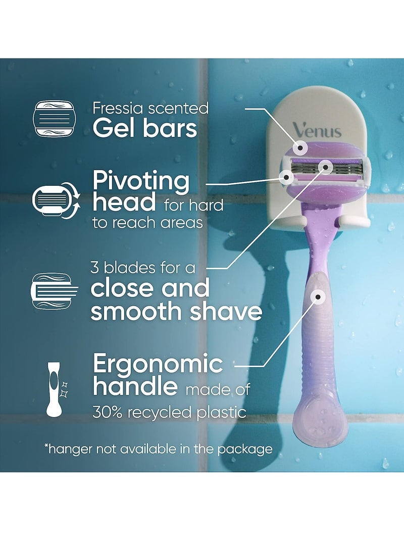 Gillette شفرة حلاقة جيلت فينوس كومفورت غلايد فريزيا للنساء - 1 مقبض + 2 عبوات إضافية - Image 2